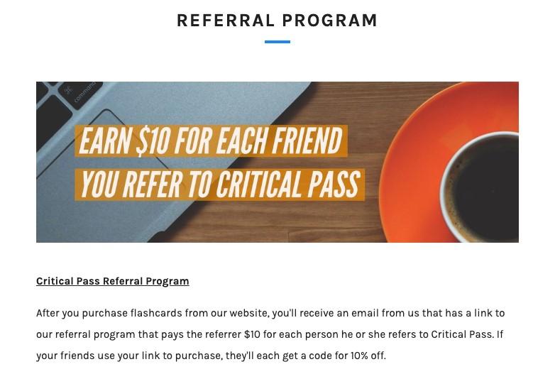 referral marketing critical pass ad