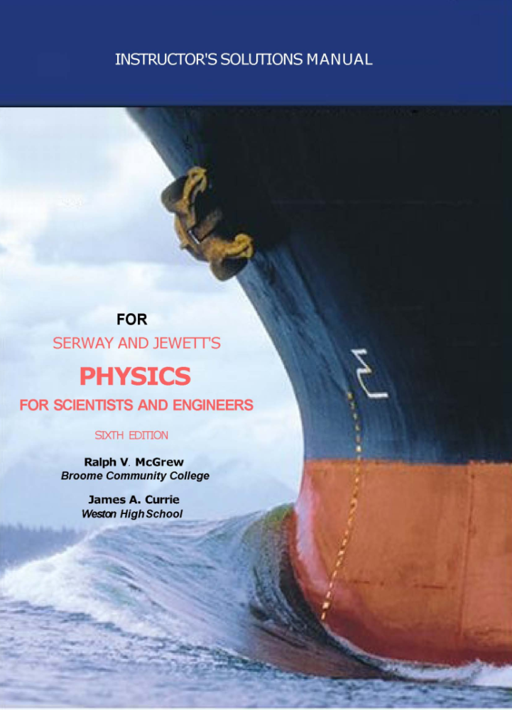 دانلود حل المسائل فیزیک برای دانشمندان و مهندسین با فیزیک مدرن سروی جویت ویرایش 6